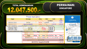 TOGEL SINGAPORE Rp.12.047.500