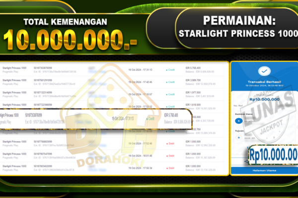 Starlight Princess 1000 Rp.10.000.000