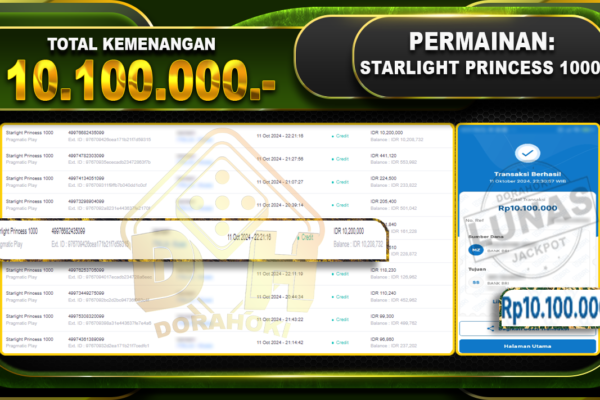 Starlight Princess 1000 Rp..10.100.0000