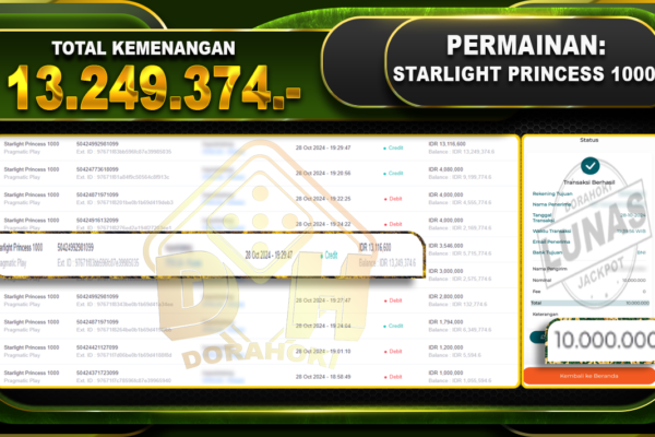 Starlight Princess 1000 Rp.13.249.374