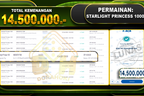 Starlight Princess 1000 Rp.14.500.000