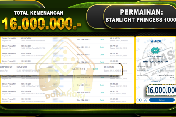 Starlight Princess 1000 Rp.16.000.000