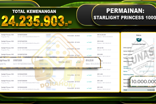 Starlight Princess 1000 Rp.24.235.903