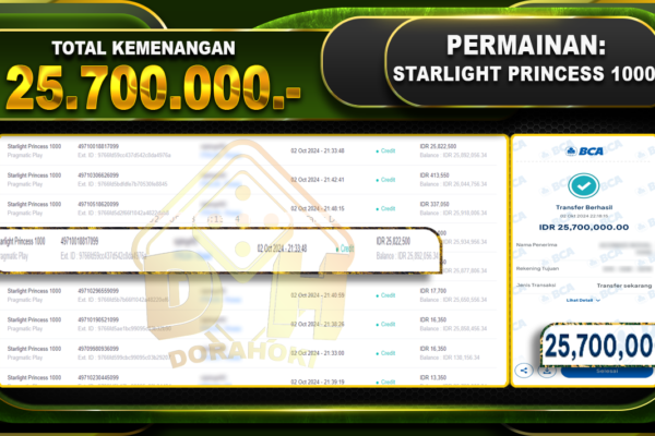 Starlight Princess 1000 Rp.25.700.000