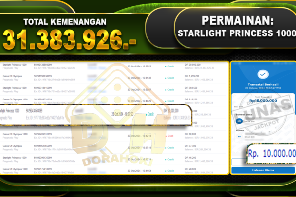 Starlight Princess 1000 Rp.31.383.926