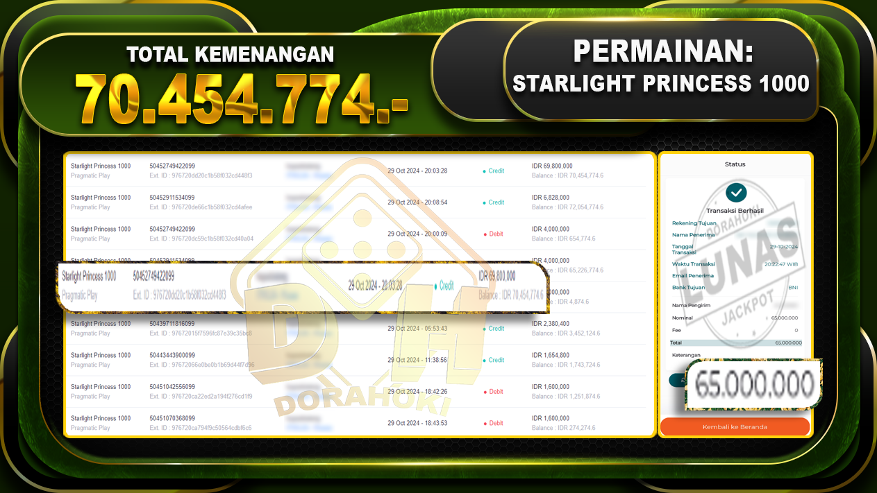 Starlight Princess 1000 Rp.70.454.774