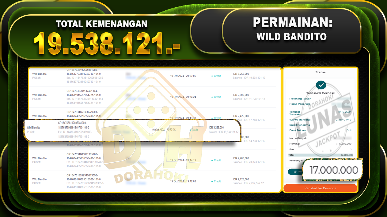 Wild Bandito Rp.19.538.121