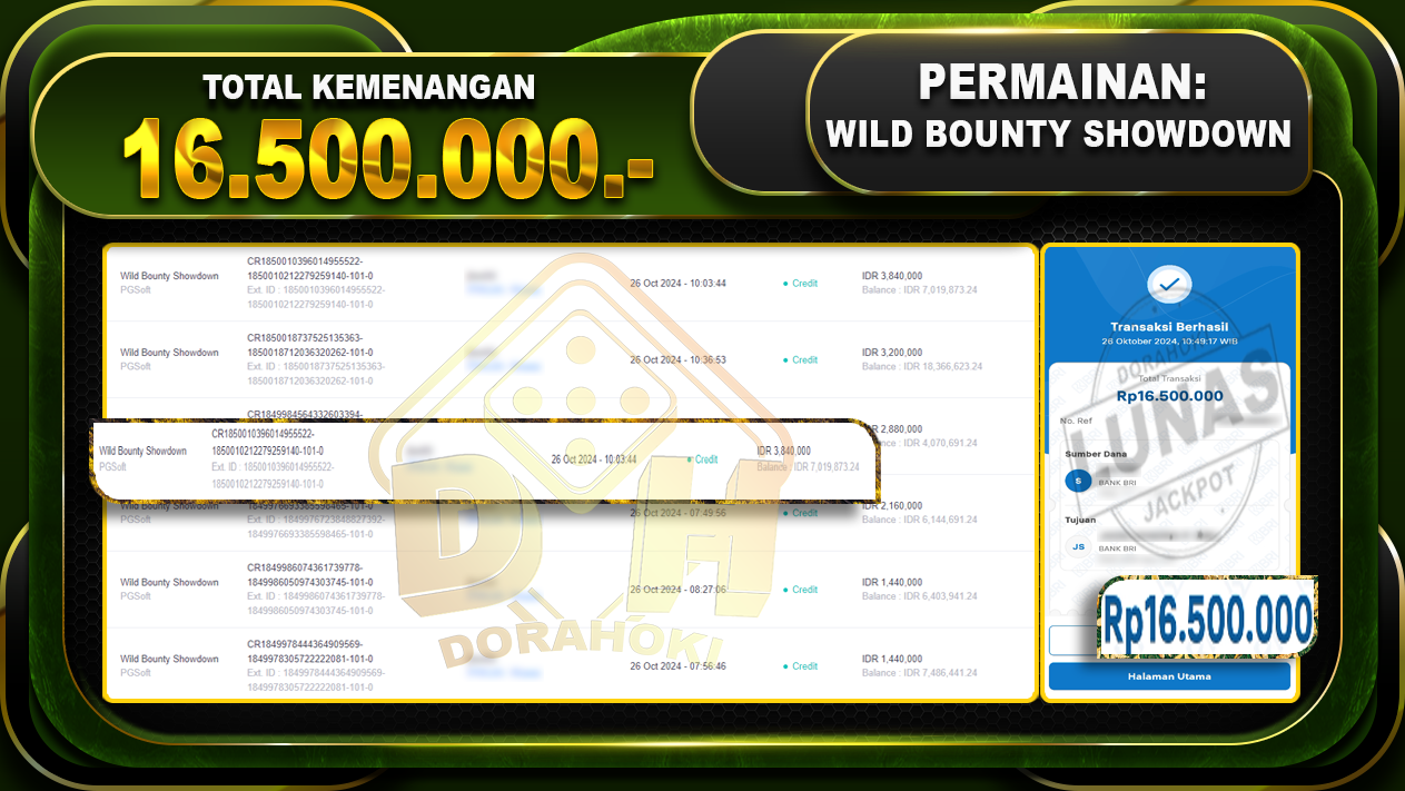 Wild Bounty Showdown Rp.16.500.000