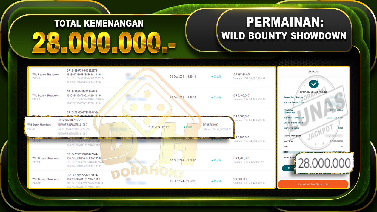 Wild Bounty Showdown Rp.28.000.000