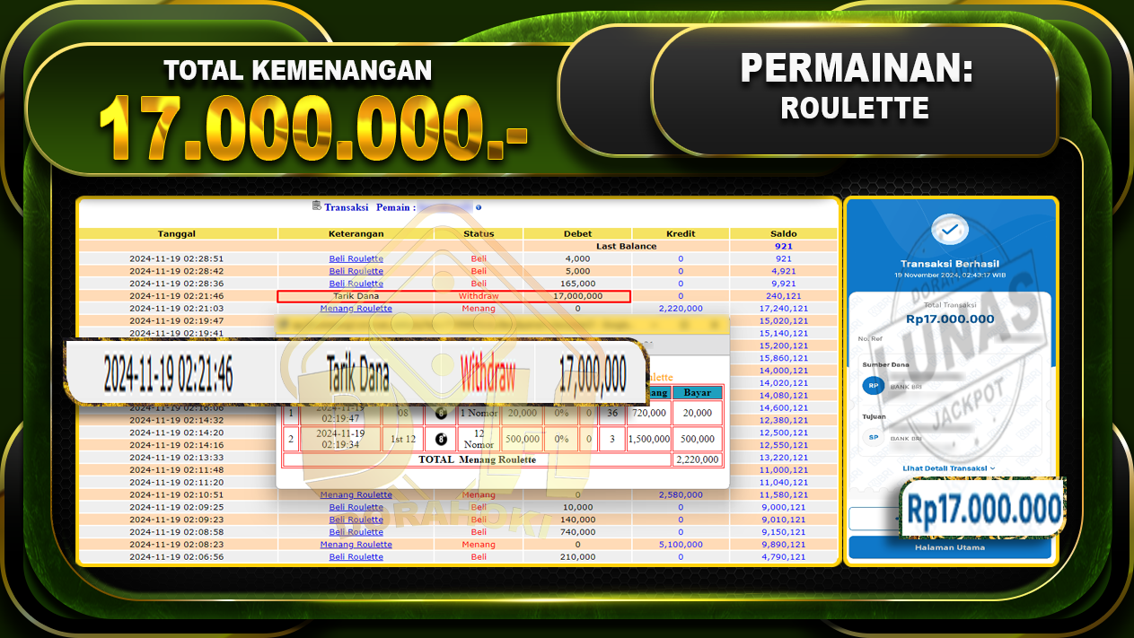 ROULETTE 17.000.000