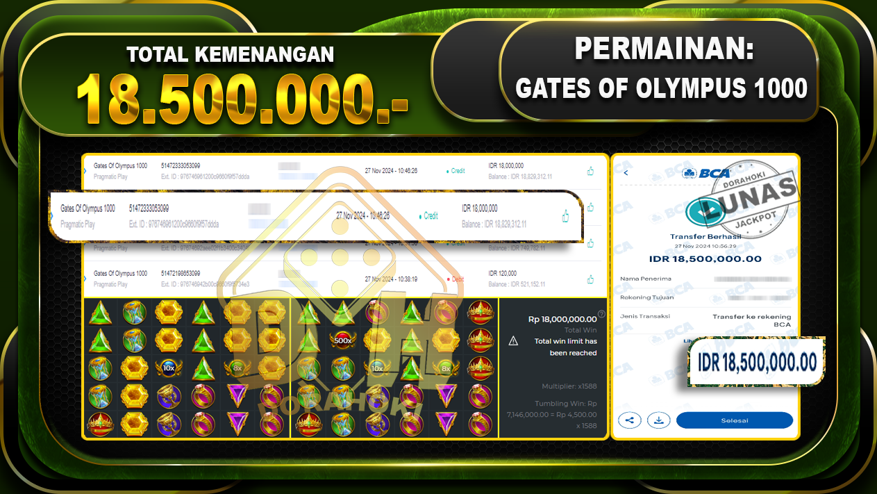 GATES OF OLYMPUS 1000 Rp.18.500.000