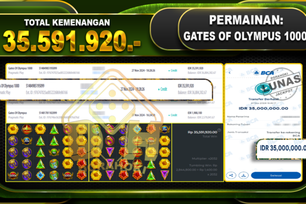 GATES OF OLYMPUS 1000 Rp.35.591.920