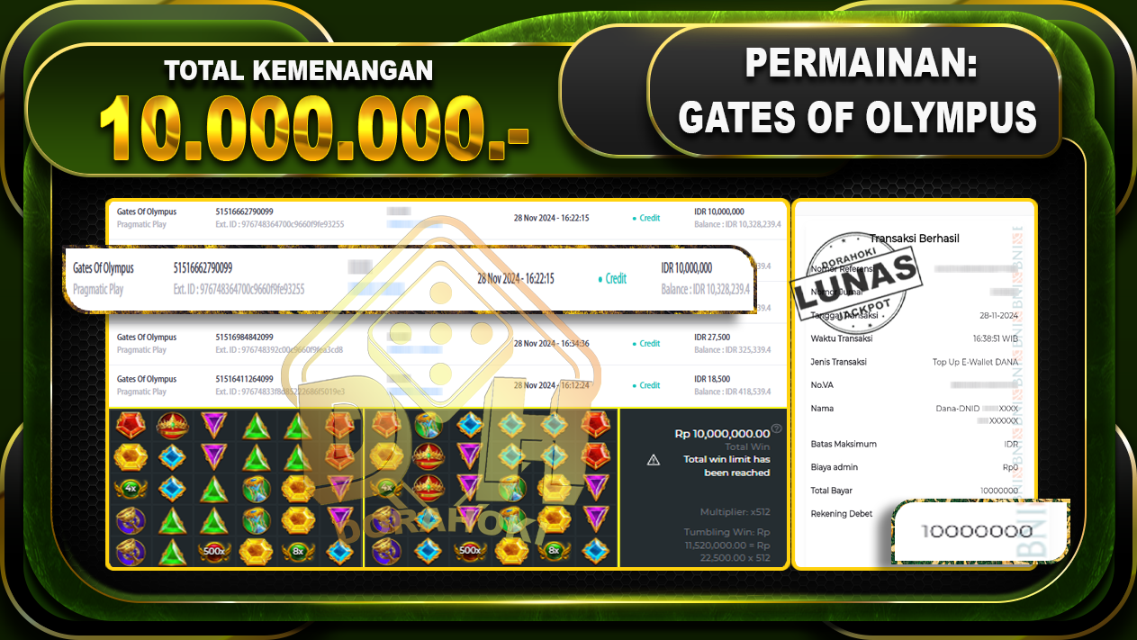 GATES OF OLYMPUS Rp.10.000.000