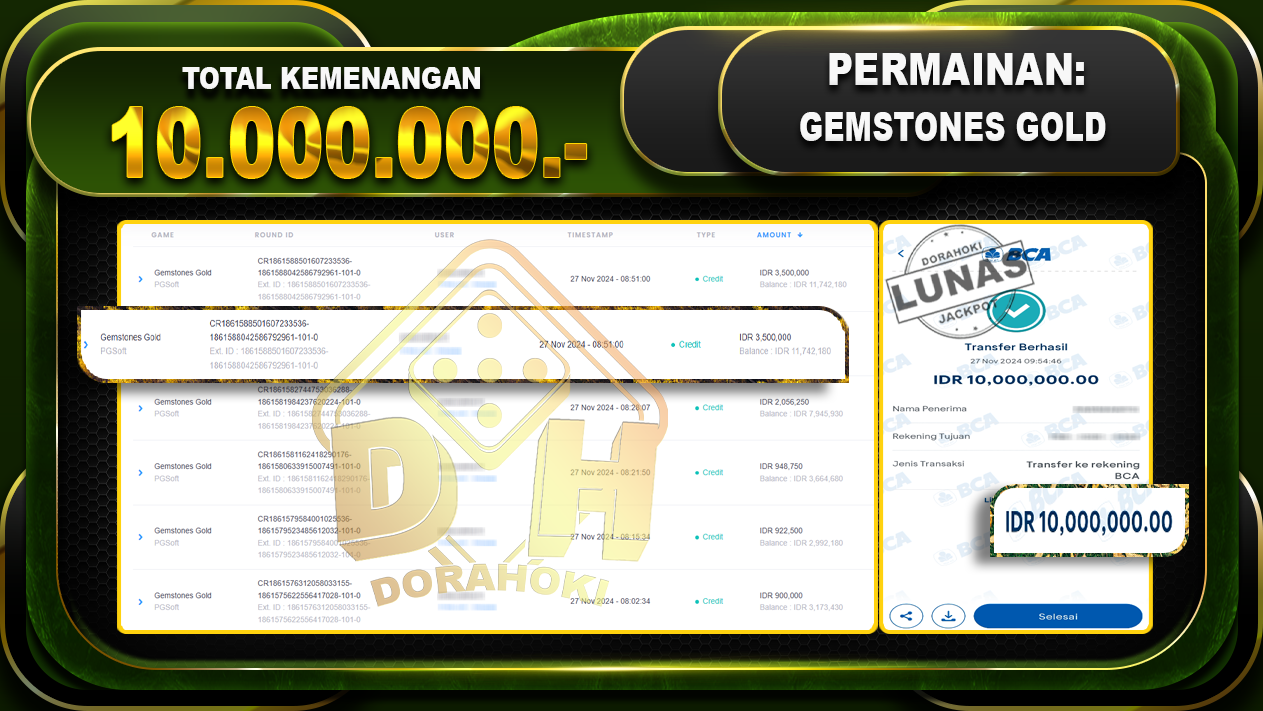 GEMSTONES GOLD Rp.10.000.000