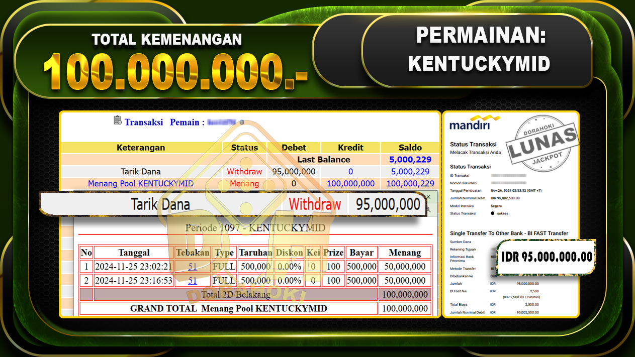 KENTUCKYMID Rp.100.000.000.-