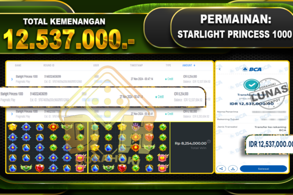 STARLIGHT PRINCESS 1000 Rp.12.537.000