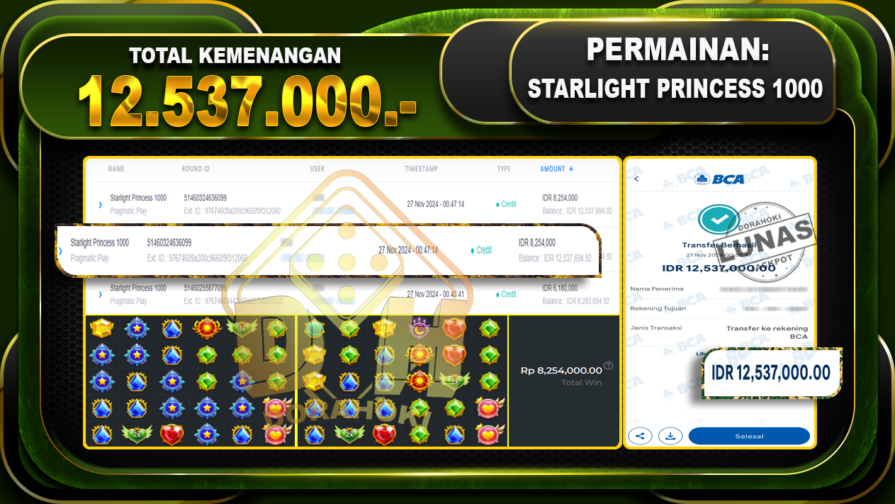 STARLIGHT PRINCESS 1000 Rp.12.537.000