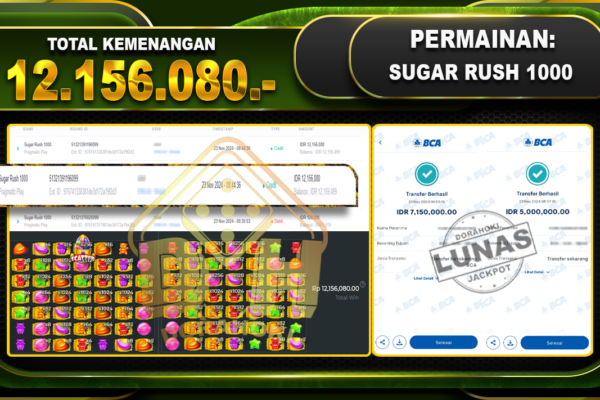 SUGAR RUSH 1000 Rp.12.156.080.-