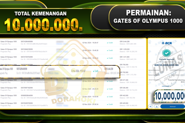 Gates Of Olympus 1000 Rp.10.000.000