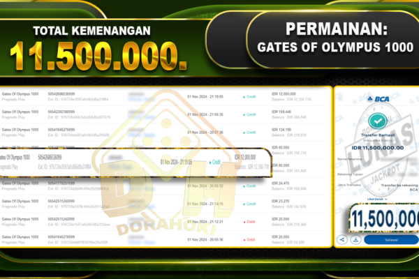 Gates Of Olympus 1000 Rp.11.500.000