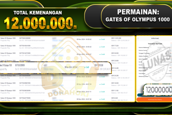 Gates Of Olympus 1000 Rp.12.000.000