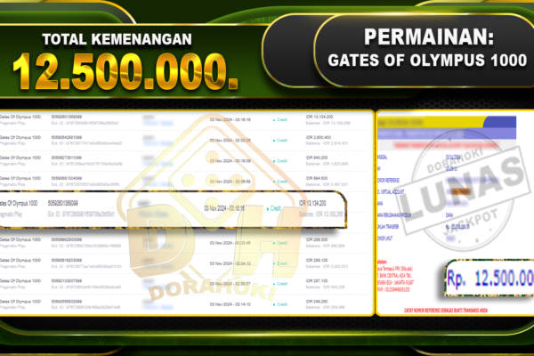 Gates Of Olympus 1000 Rp.12.500.000