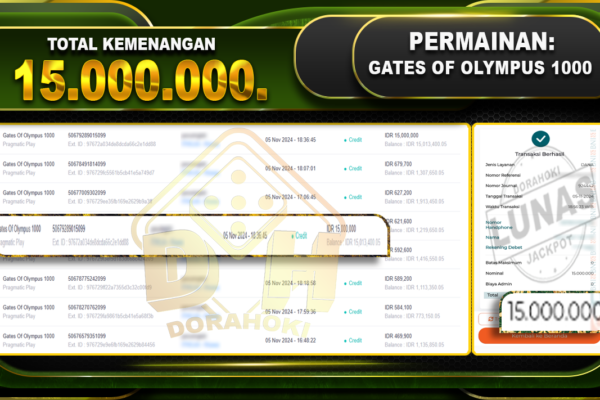 Gates Of Olympus 1000 Rp.15.000.000