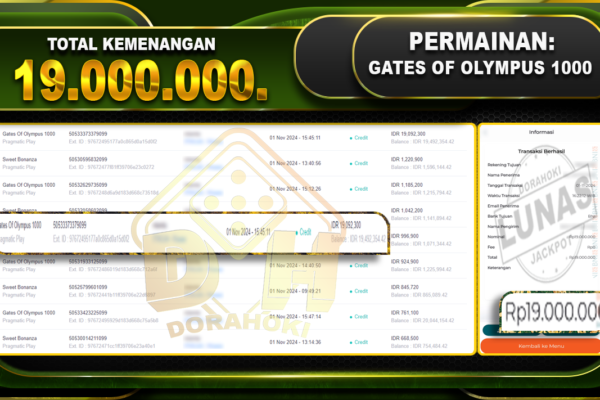 Gates Of Olympus 1000 Rp.19.000.000