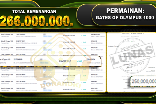 Gates Of Olympus 1000 Rp.266.000.000