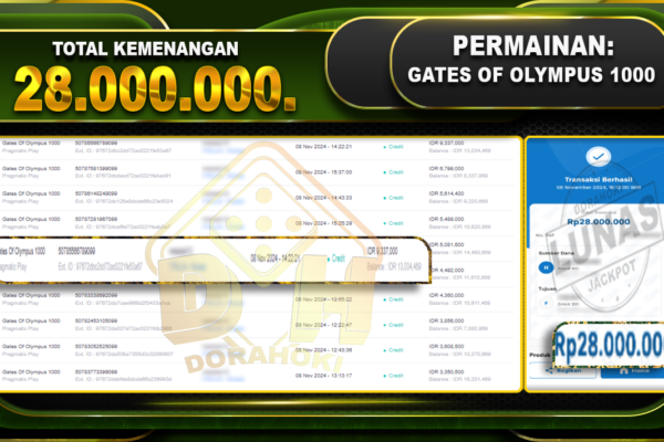 Gates Of Olympus 1000 Rp.28.000.000