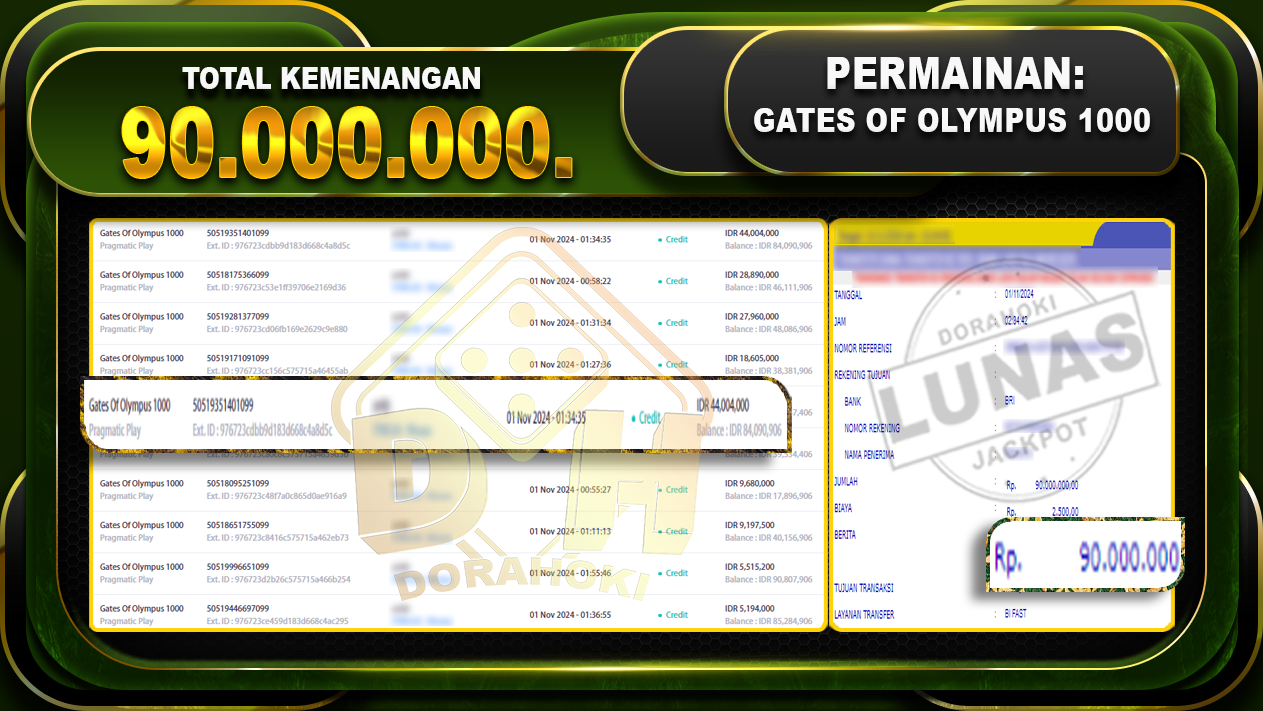 Gates Of Olympus 1000 Rp.90.000.000