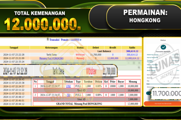 TOGEL HONGKONG Rp.12.000.000