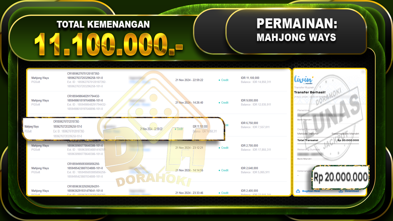 mahjong ways 11.100.000