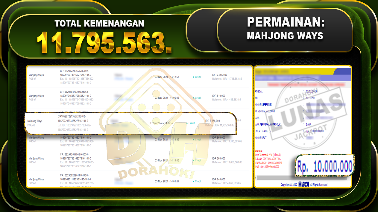 Mahjong Ways Rp.11.795.563