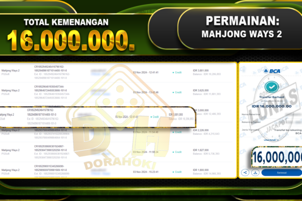 Mahjong Ways 2 Rp.16.000.000_