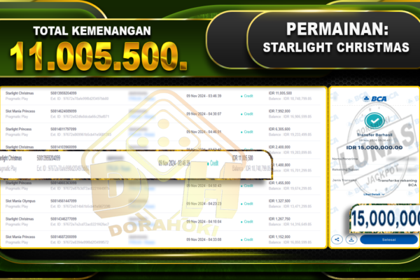 BUKTI STARLIGHT CHRISTMAS Rp.11.050.000