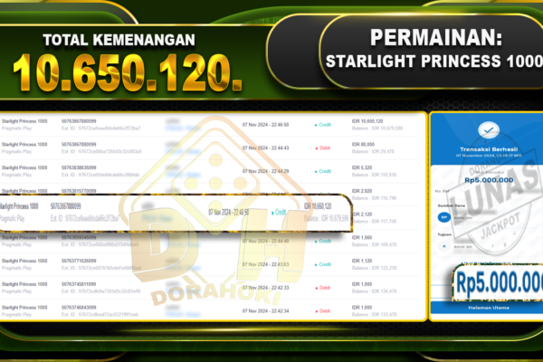 Starlight Princess 1000 Rp.10.650.120