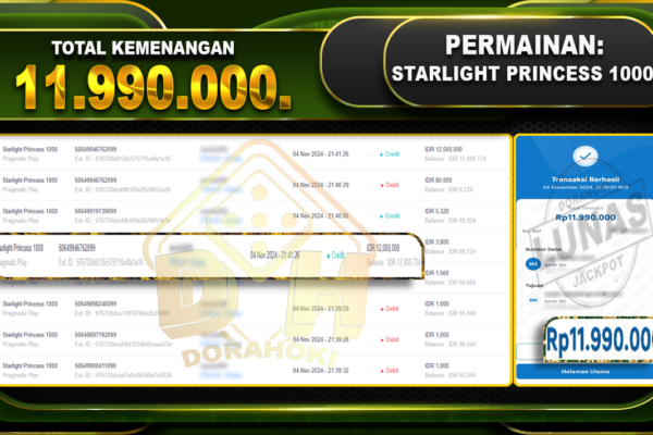 Starlight Princess 1000 Rp.11.990.000