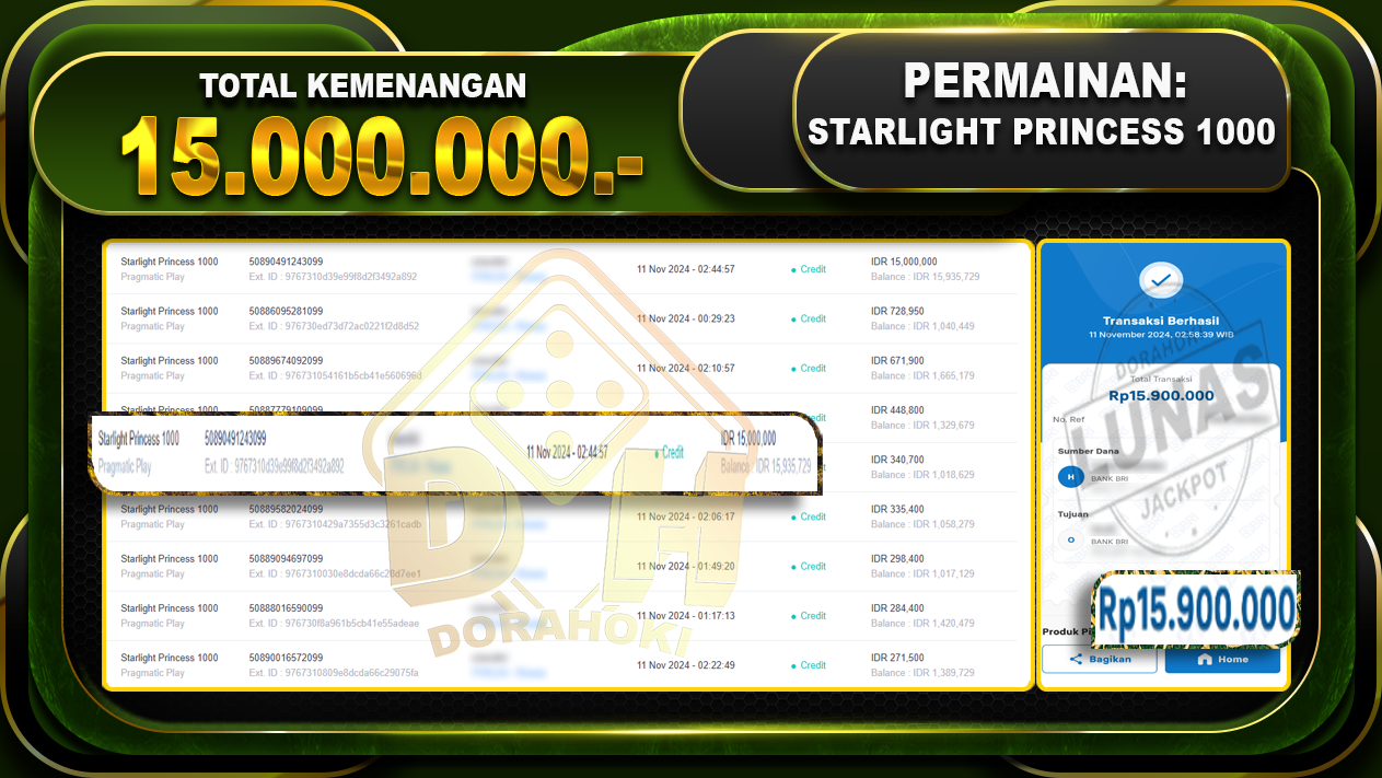 Starlight Princess 1000 Rp15.000.000