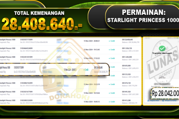 Starlight Princess 1000 Rp.28.408.640