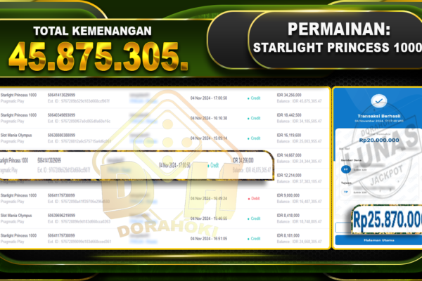 Starlight Princess 1000 Rp.45.875.305