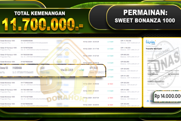 sweet bonanza 1000 11.700.000