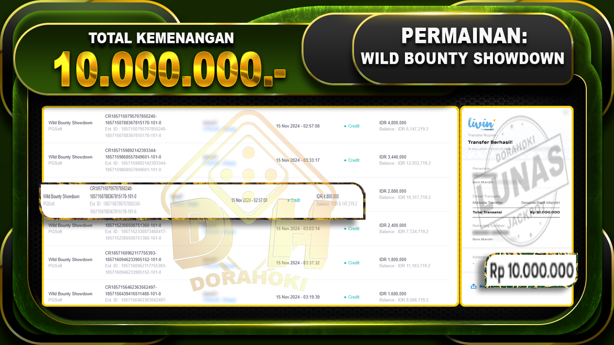 Wild Bounty Showdown Rp.10.000.000