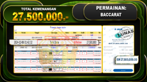 BACCARAT 3 Rp.27.500.000