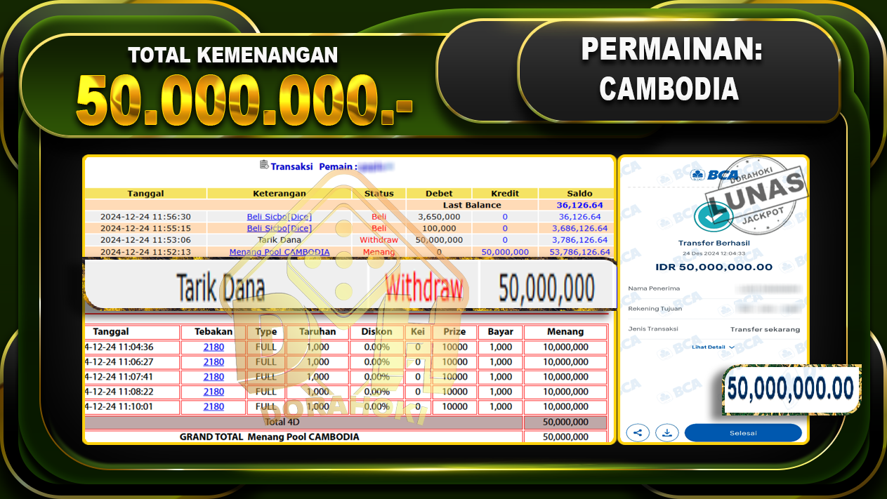 CAMBODIA RP 50.000.000