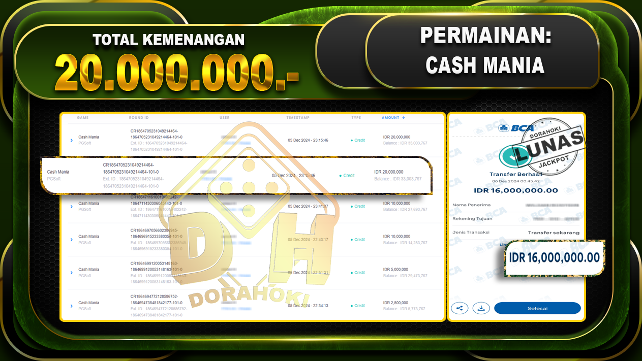 CASH MANIA Rp.20.000.000