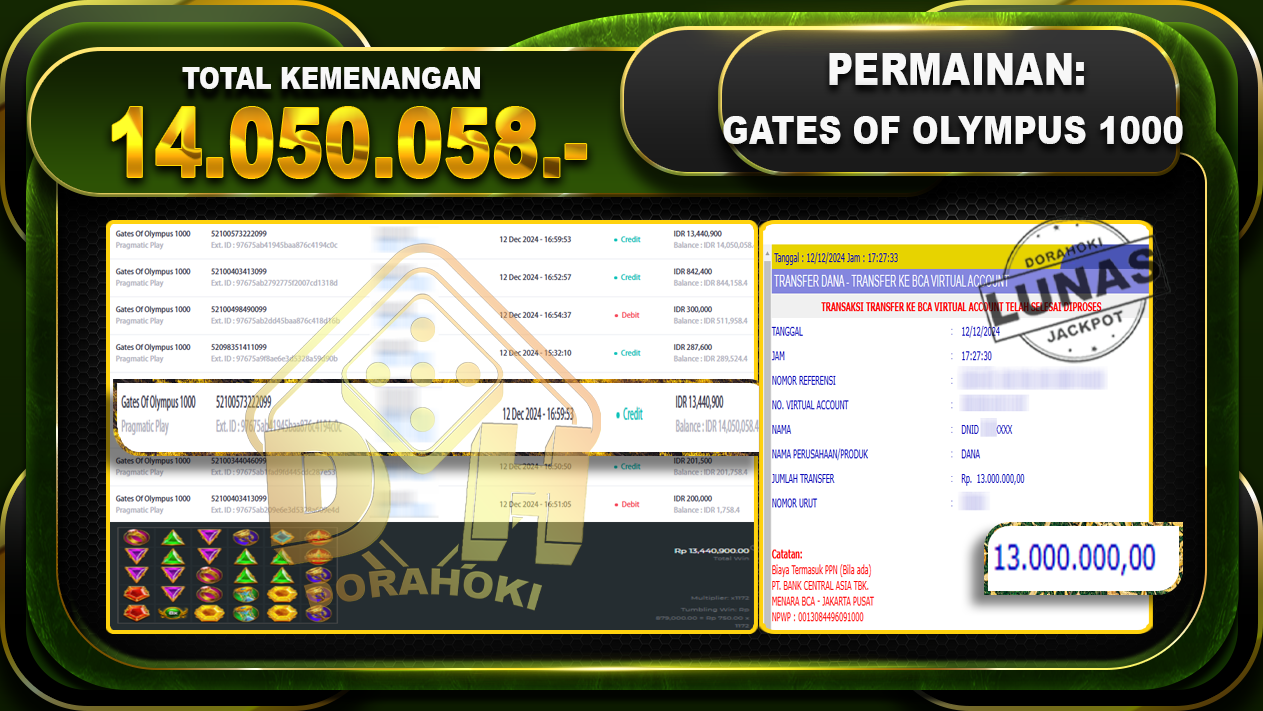 GATES OF OLYMPUS 1000 RP.14.050.058