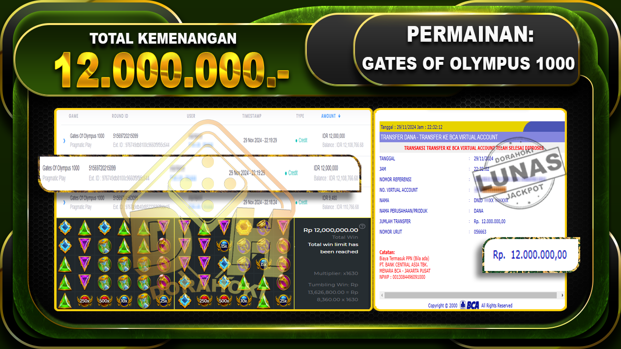 GATES OF OLYMPUS 1000 Rp.12.000.000