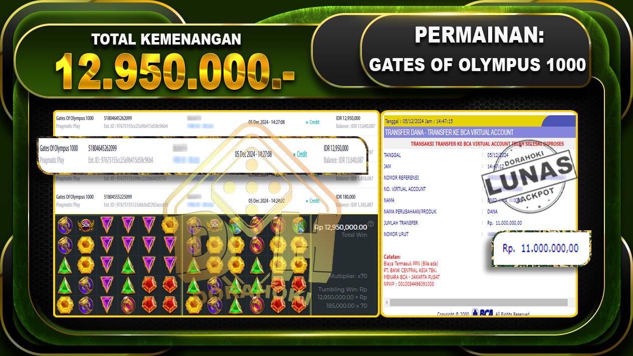 GATES OF OLYMPUS 1000 Rp.12.950.000