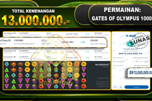 GATES OF OLYMPUS 1000 Rp.13.000.000